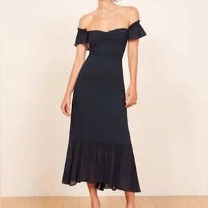 Reformation Butterfly Dress - Size 2 - Navy